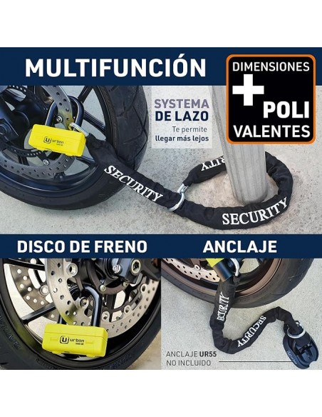 Cadena y Candado Antirrobo Urban UR75+10.120L