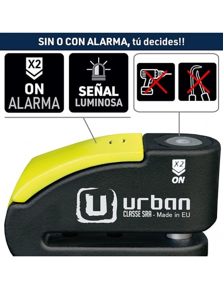 Disco antifurto urbano com Alarme 999