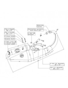 Escapamento Leovince Hand Made TT Yamaha BW's 50 / MBK...